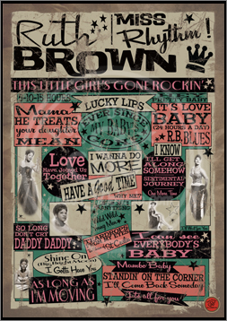 Ruth Brown, Poster, Graphic Design, Poster for Sale, Rock n Roll, Blues, Rhythm'n Blues, Punk, Sophie Lo